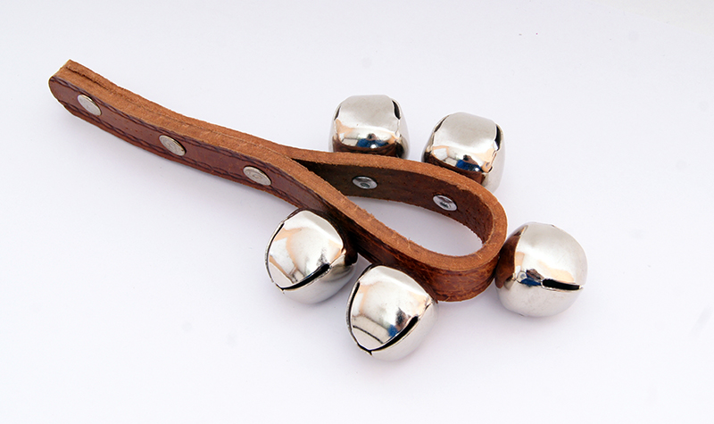 Фото Колокольчики (шарики) на кожаной ручке (5 колокольчиков) Fleet FLT-G11-5A