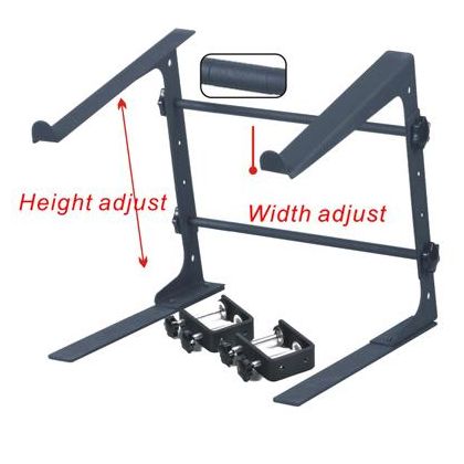 Фото NordFolk LS-01  настольная стойка для ноутбука с крепежом к столу/ кейсу