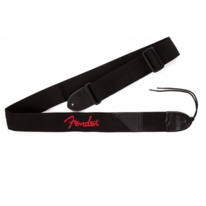 Фото FENDER BLACK/RED LOGO ремень для гитары 