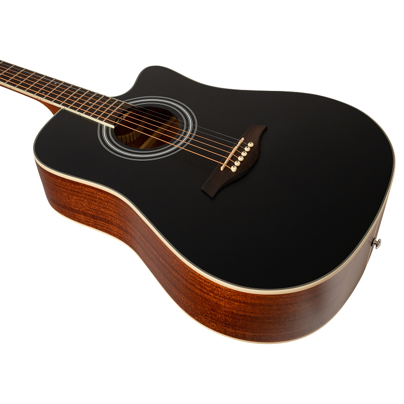 Фото Акустическая гитара ROCKDALE Aurora D6 Satin C BK