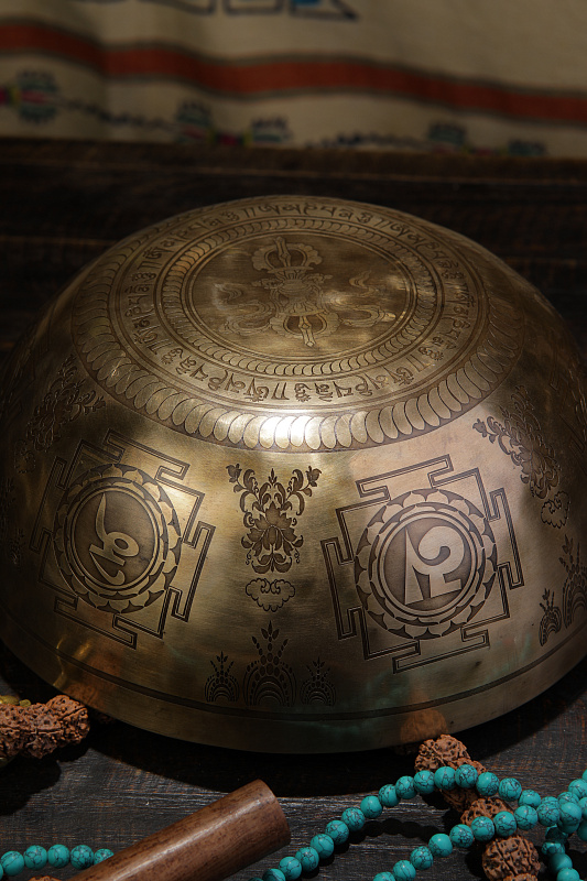 Фото Кованная поющая чаша Nirvana (full carving) SB-NRV