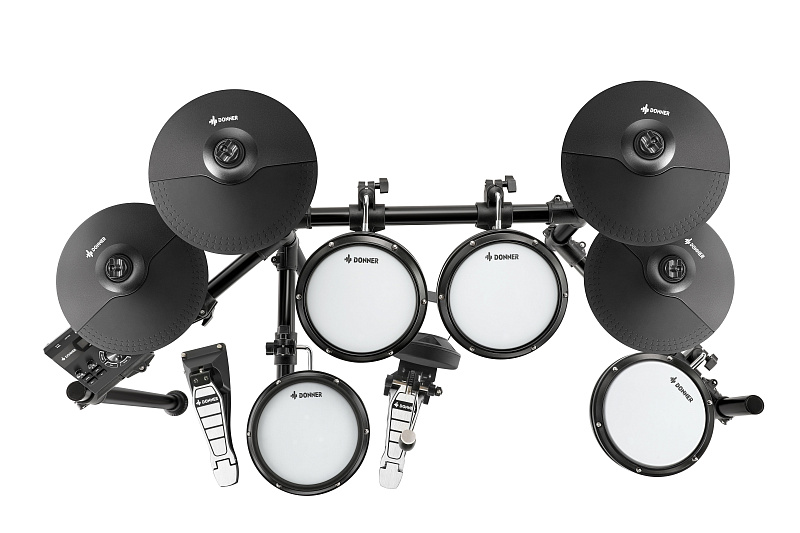 Фото Электронная ударная установка DONNER DED-200 Electric Drum Set  5 Drums 4 Cymbals