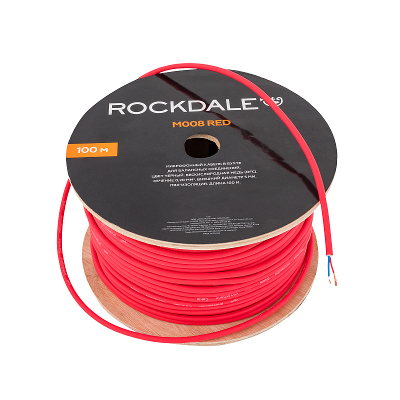 Фото Микрофонный кабель ROCKDALE M008 Red