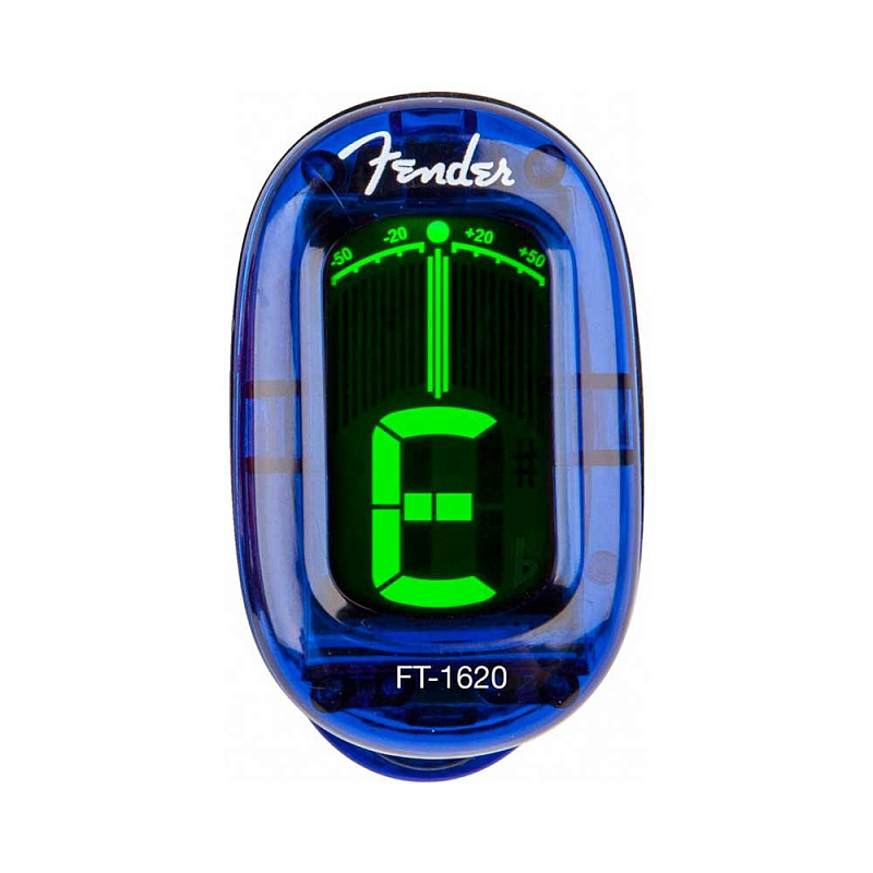 Фото FENDER CALIFORNIA SERIES CLIP-ON TUNER LAKE PLACID BLUE цифровой тюнер-прищепка