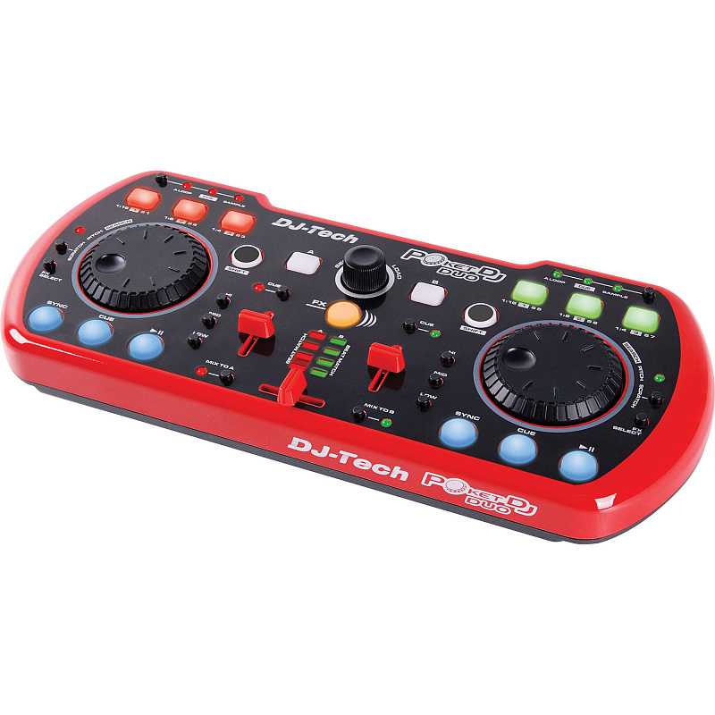 Фото DJ-Tech POKET DJ DUO (PDJD-RED-USB-DJ) Ультракомпактный DJ-контроллер 