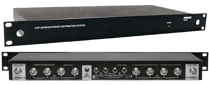 Фото SHURE UA844SWB-E активный сплиттер для приемников серии ULX, SLX, QLXD, BLX4R (470-890MHz)