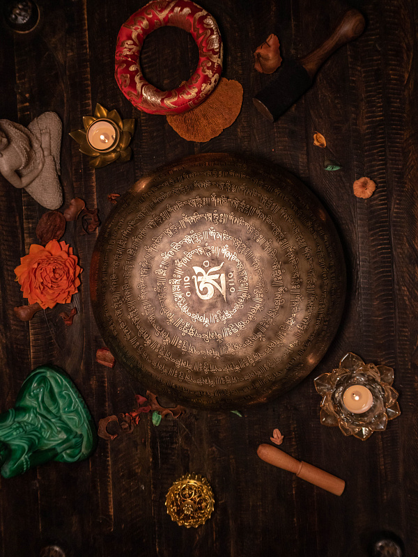 Фото Поющая чаша кованная Ething Carving - SBEC 35 