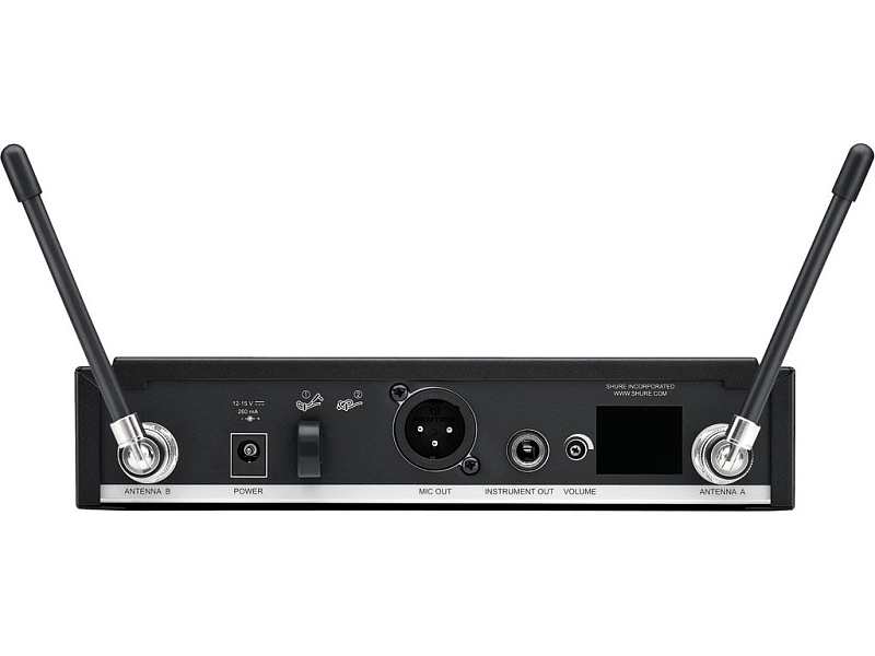 Фото SHURE BLX4R K3E 606-636 MHz приемник в металлическом корпусе для радиосистем серий PG,SM,BETA. Выносные антенны, крепления в рэк