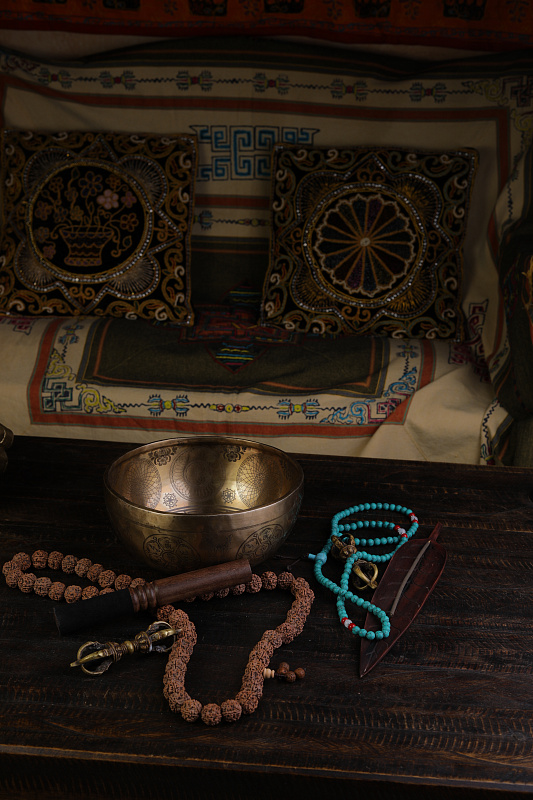 Фото Кованная поющая чаша Lingom Full Carving SBLN-FC