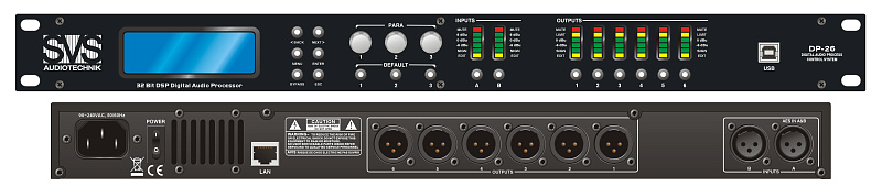 Фото Цифровой процессор SVS Audiotechnik DP-26: 2 входа 6 выходов