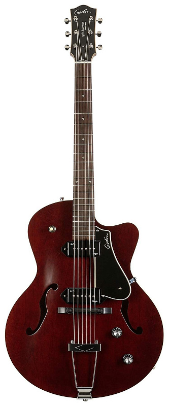 Фото Godin 5TH AVENUE CW KINGPIN II Burgundy  Полуакустическая электрогитара